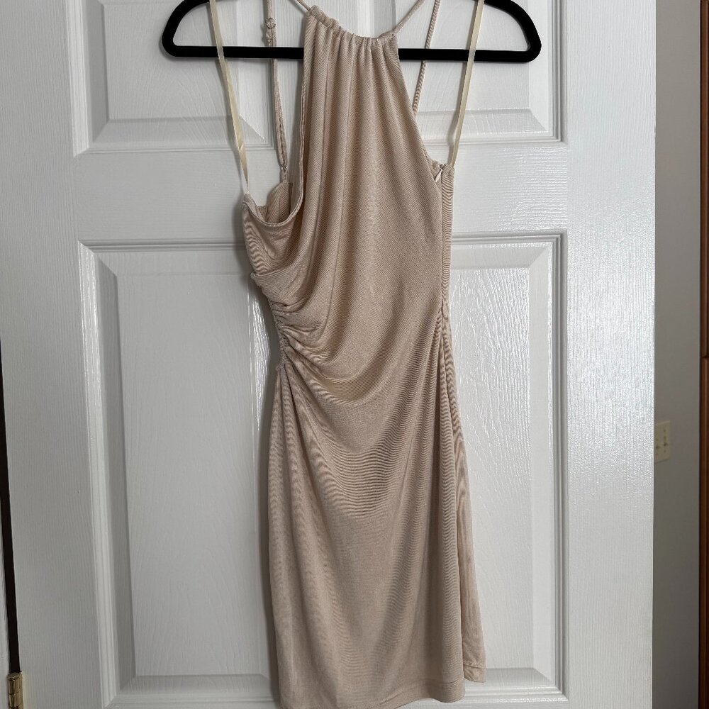 New Selfie Leslie Cream Beige Dress - Size Small